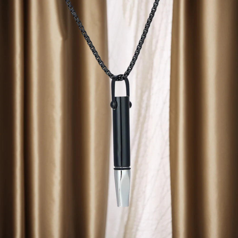 Breathing Necklace with Filter Cotton Quitting Smoking Meditation Pendant Wear Resist Quit Smoking Necklace Stop Smoking Aids