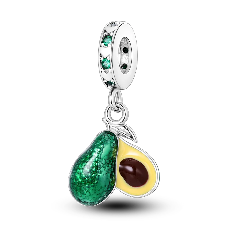 New 925 Sterling Silver Cactus Four Leaf Clover Charm Spring Green Series Bead Pendant For Original Beads Bracelet DIY Jewelry