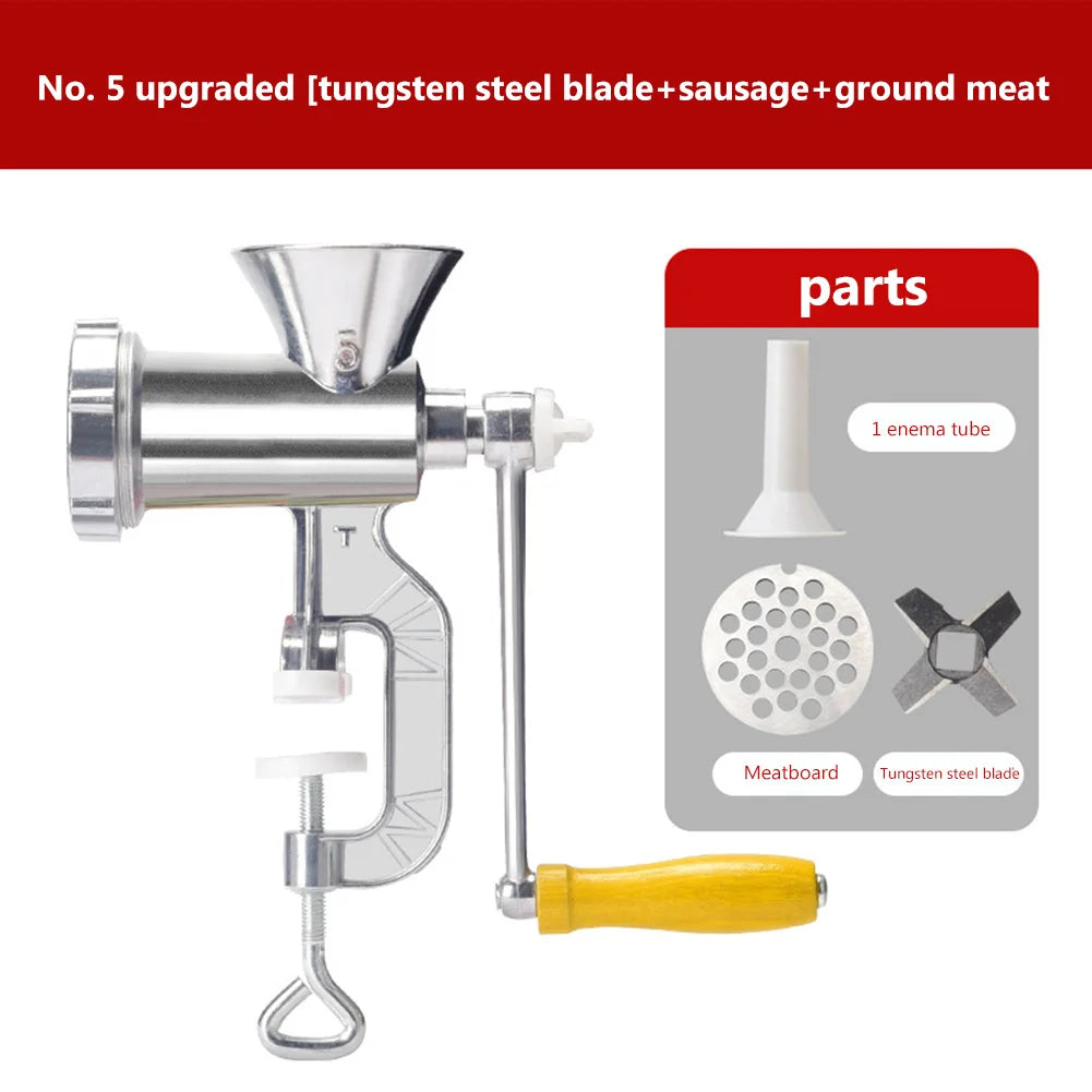 Handheld Manual Meat Making Mincer Grinder Cooking Tools Portable Noodles Sausage Stuffer Filler Hand Crank Accessories Kitchen