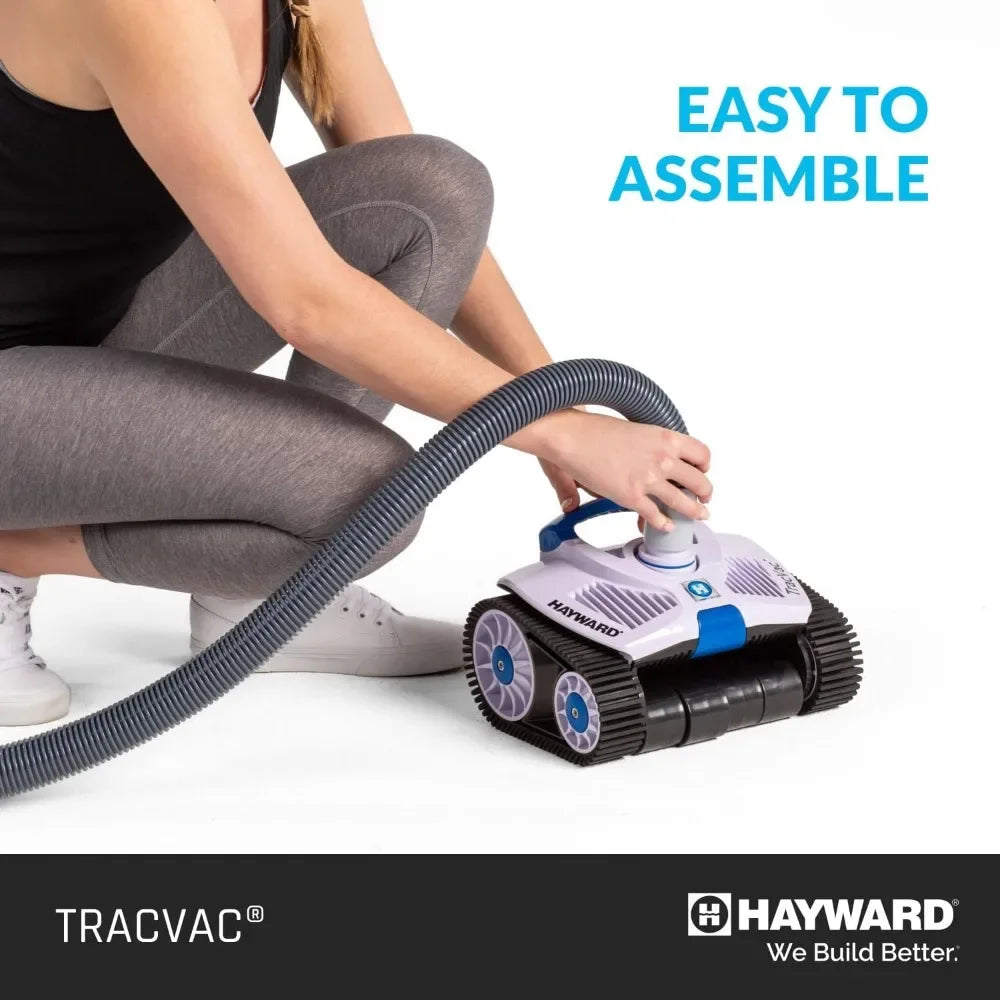 BEST SALE-Sale TracVac Lightweight Automatic Suction Vacuum Cleaner with Hose and Valve for In Ground Swimming Pool Maintenance,