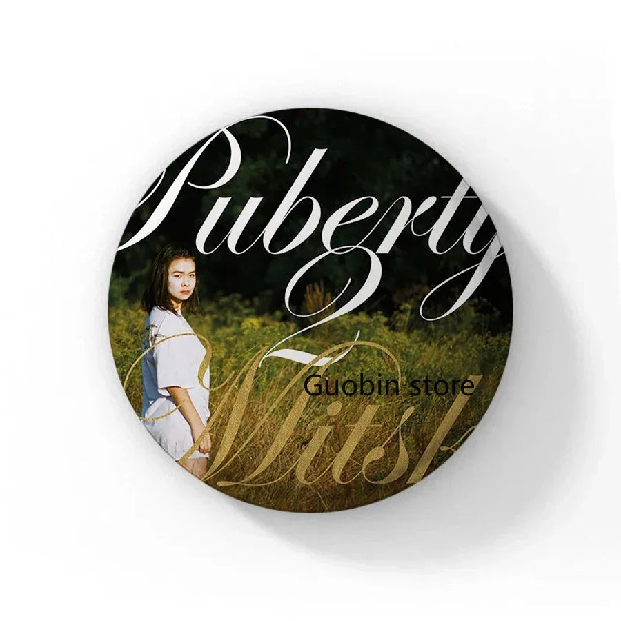 58mm Singer Mitski Enamel Pins Black and White Handmade Brooch Cartoon Cosplay Badge on Backpack Jewelry Accessories Gifts