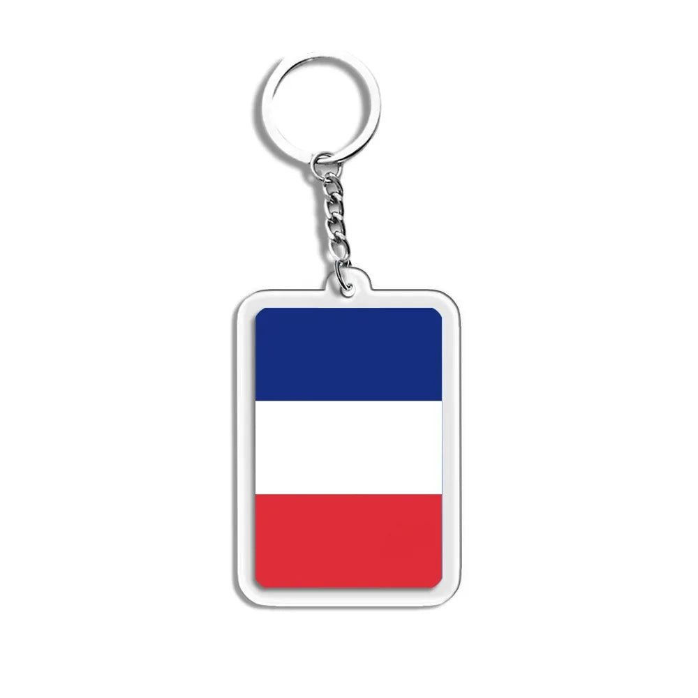 National Flag Keychain Serbia Spain Argentina USA Brazil France Portugal Denmark Poland Tunisia Flags Football Keyring Gifts