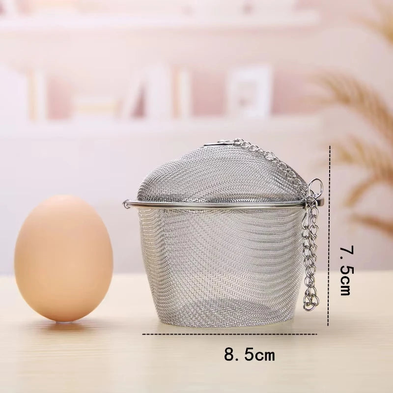 Herbal Ball Tea Spice Strainer Durable Silver Reusable Stainless Mesh Teakettle Locking Tea Filter Infuser Spice Kitchen 5 Sizes