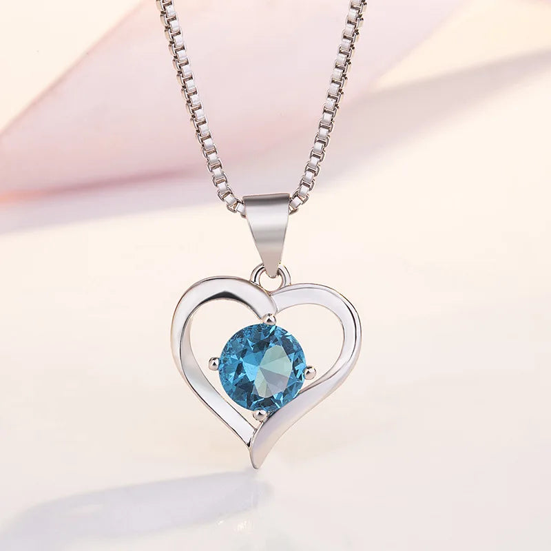 925 Sterling Silver Necklace Pendant Zircon High Quality Chain For Women Luxury Fashion Wedding Engagement Jewelry Party Gifts