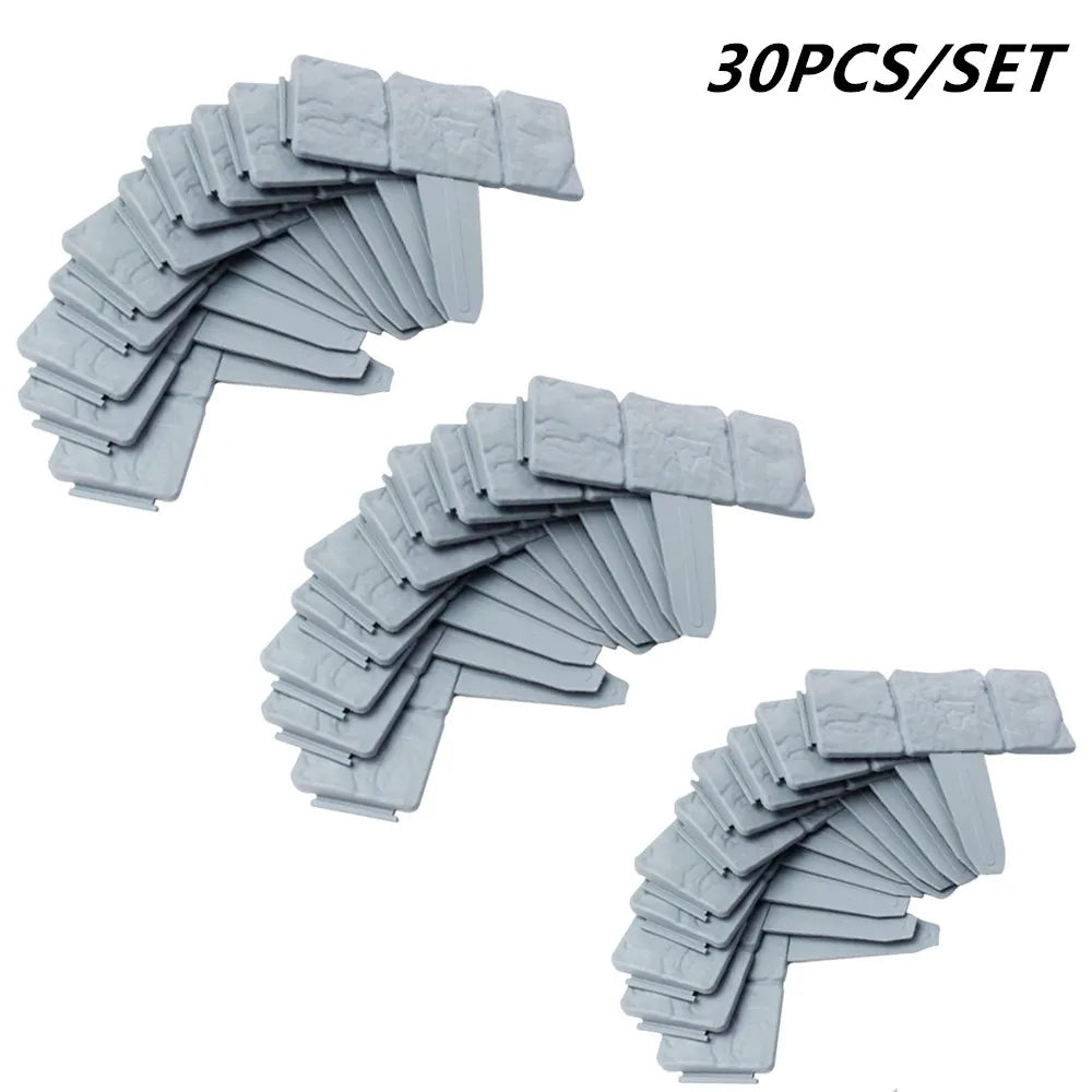 Garden PP Fence Edging,10Pcs Home Garden Border Edging Plastic Fence Stone DIY Yard Landscape Plant Fence Fit for Lawn Yard Flow