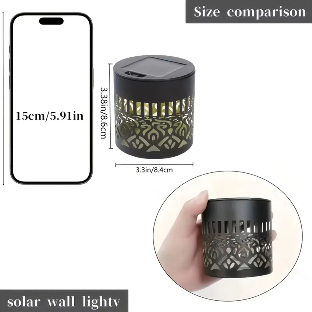 Solar Wall Fence Light Lamp Deck Lights Outdoor Powered Garden Decorative Yard Post Patio Led For Stairs Waterproof Metal Steps
