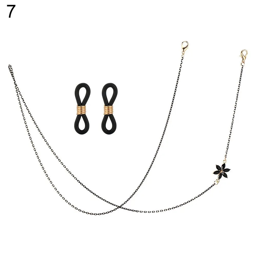 New Fashion Women Eyeglass Chain Hollow Star Pearl Beaded Sunglasses Reading Glasses Lanyard Eyewear Holder Neck Strap Rope