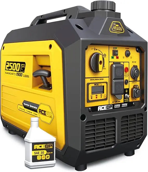 2500 Watt Gas Inverter Generator, Super Quiet Portable Generator for Home use, Camping, EPA Compliant