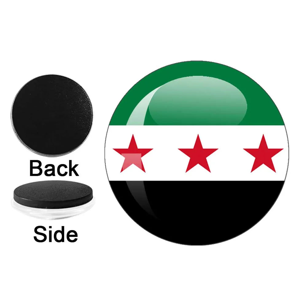 SKY FLAG Syria Flag National Keychain Glass Cabochon Heart-Shape Pendant Keychain For Women Men Charm Fashion Jewelry Gift