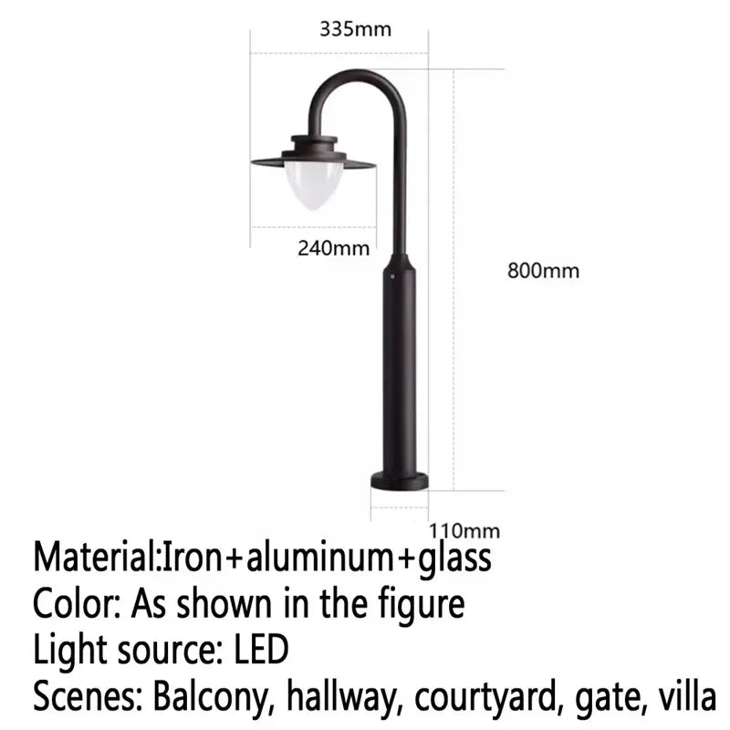 GISELLE Contemporary Outdoor Lawn Lamp LED Electric Waterproof Villa Garden Courtyard District Residential Quarters Lawn Lamp ﻿