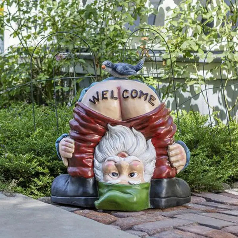 Garden Gnomes Welcome Gnome Figurines Lawn Ornaments Handstand Gnome Statue Funny Garden Decor In Fairy Tale Style Lawn Gnomes