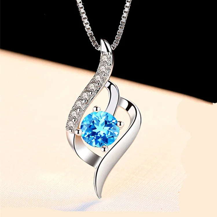 925 Sterling Silver Necklace Pendant Zircon High Quality Chain For Women Luxury Fashion Wedding Engagement Jewelry Party Gifts