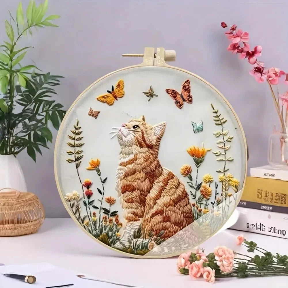 New Christmas Embroidery Kit DIY Embroidery Kit with All the Materials Included Santa Gift Home Decor