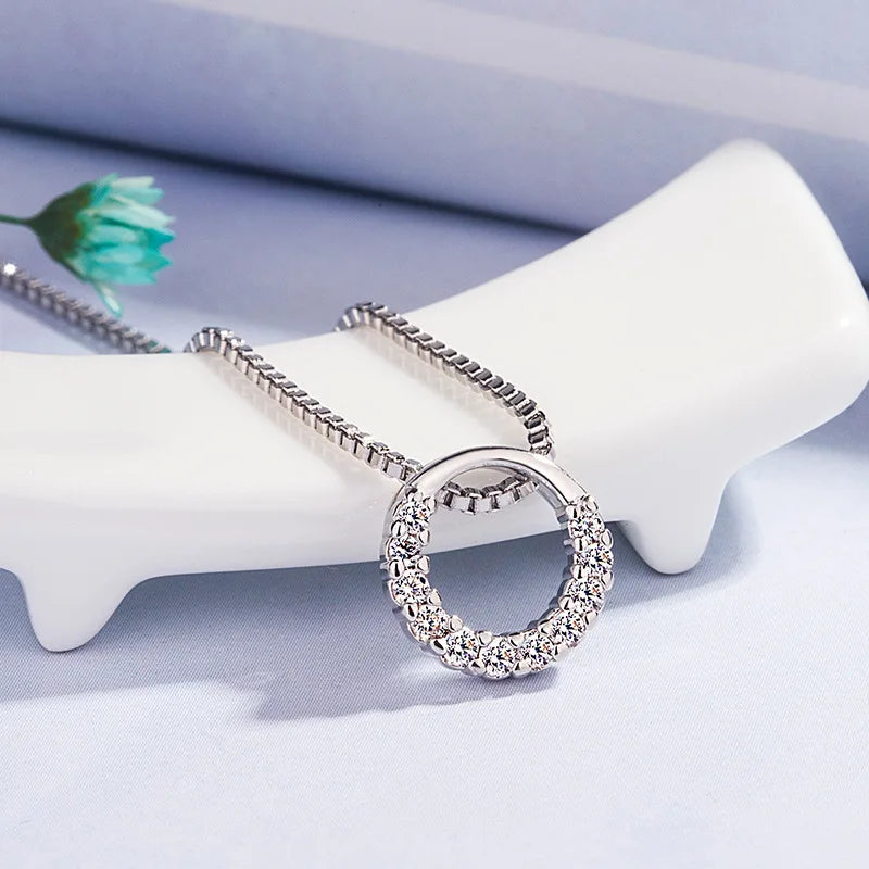 925 Sterling Silver Necklace Pendant Zircon High Quality Chain For Women Luxury Fashion Wedding Engagement Jewelry Party Gifts