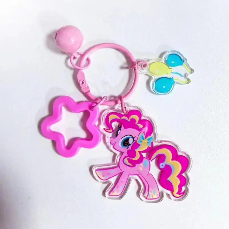 Anime Kawaii My Little Pony Keychain Unicorn Key Ring Fashion Car Keys Chain Girls Backpack Pendant New Bags Decor Toys Gift