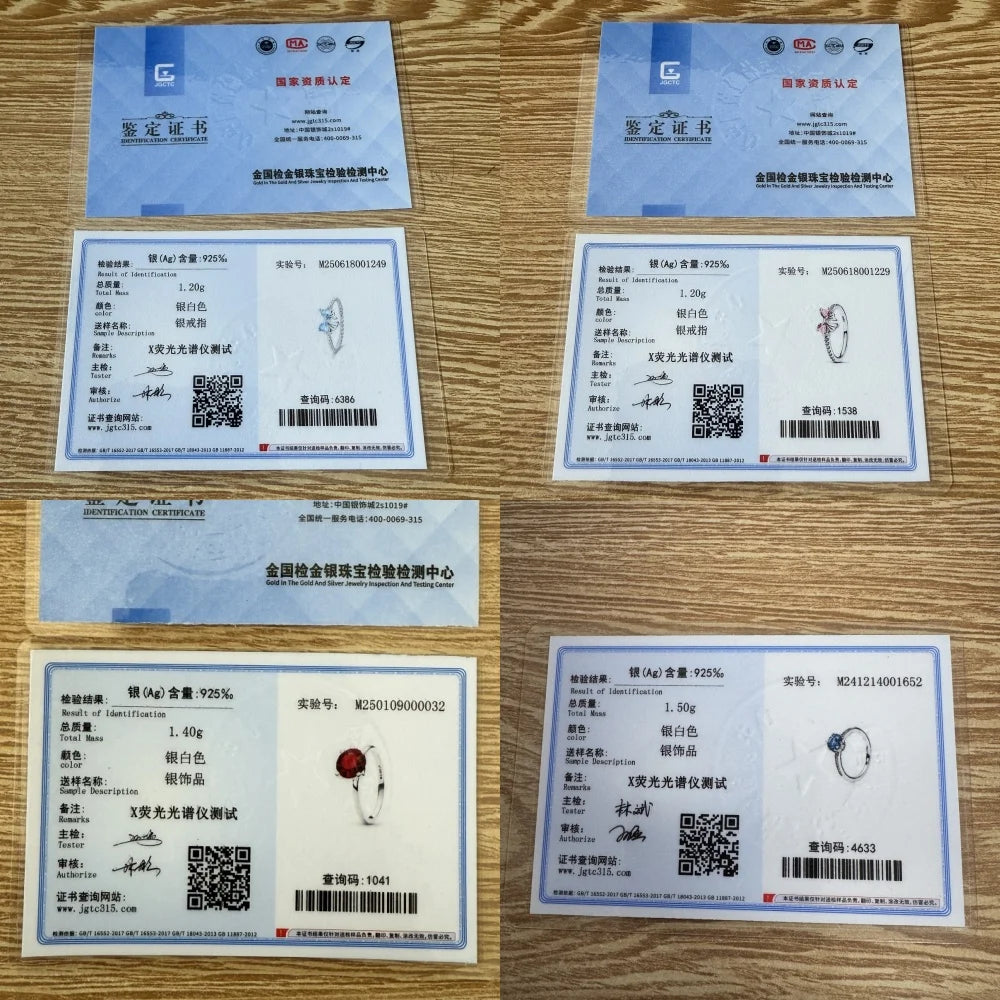 European New 925 Silver, Heart-Shaped, Square, Bow Ring Suitable for Exquisite High-Quality Jewelry for Women at Wedding Parties