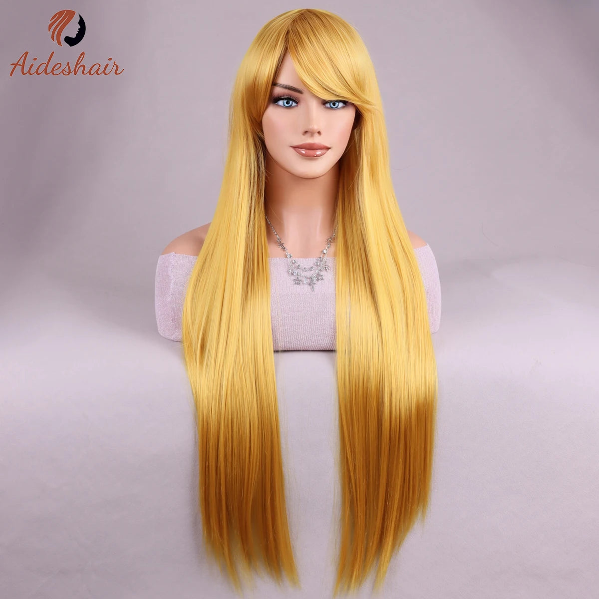 Halloween wine-red European and American long straight wig for women heat-resistant fiber synthetic wig for daily Cosplay