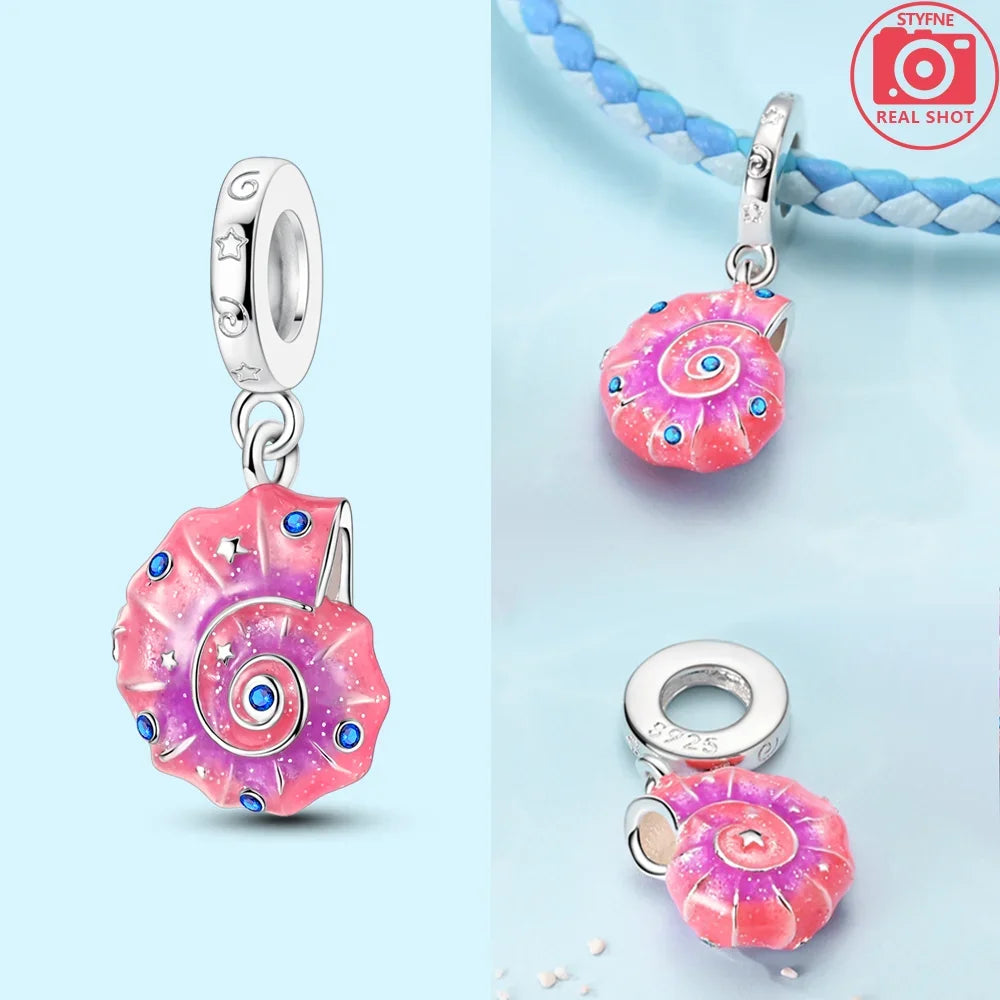 Original Treasure Box Marine Octopus Crab Pirate Charms 925 Silver Beads Fit Bracelet Women Accessories Jewelry Diy Gift Party