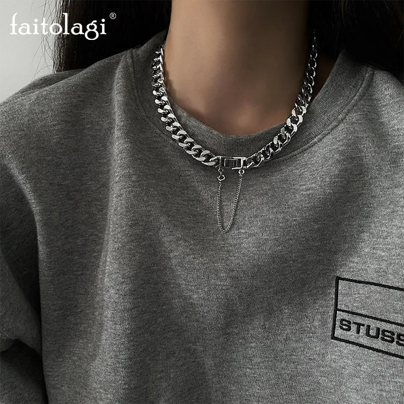 Kpop Zircon Cross Star Beaded Necklace Men Imitation Pearl Star Pendant Necklaces Y2K Hiphop Star Tassel Choker Necklace Unisex