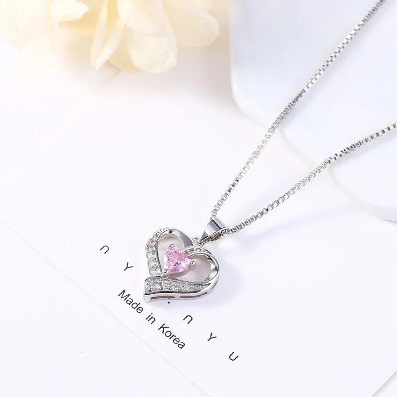 925 Sterling Silver Necklace Pendant Zircon High Quality Chain For Women Luxury Fashion Wedding Engagement Jewelry Party Gifts