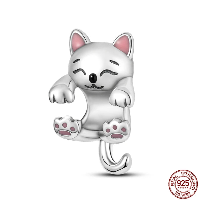 Fit Qikaola 925 Original Bracelet Fashion Bee Astronaut Eiffel Tower 925 Silver Charms Beads Fine DIY Birthday Jewelry For Women