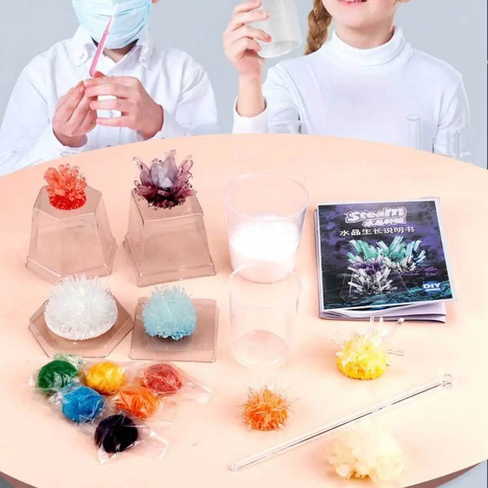 Crystal Growing Kit, Grow 6 Crystals with Light Up Display Stand, Science Kit for Kids Ages 8-14, Educational STEM Toy Gifts