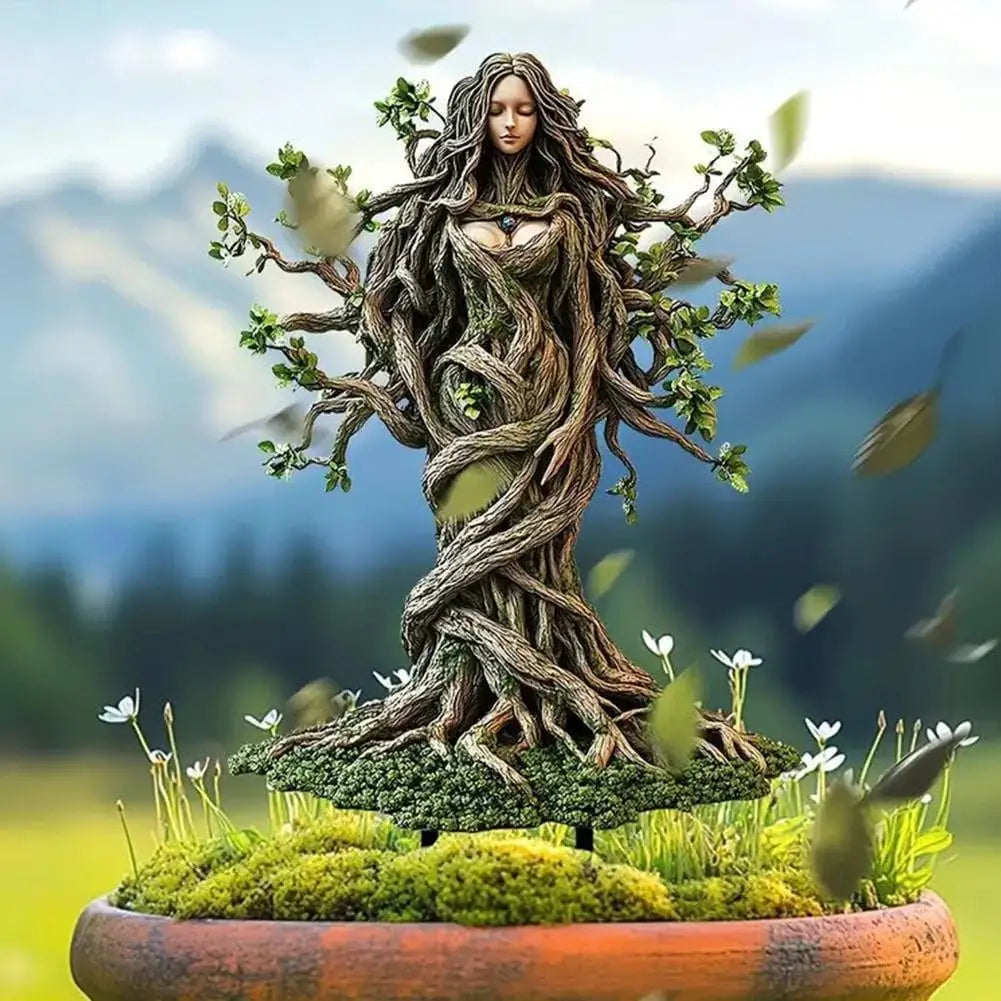 Garden Stakes, Tree Elf Yard Sign Acrylic Ground Insert Waterproof Outdoor Decor For Lawn Decorative Garden Stakes Green Decor