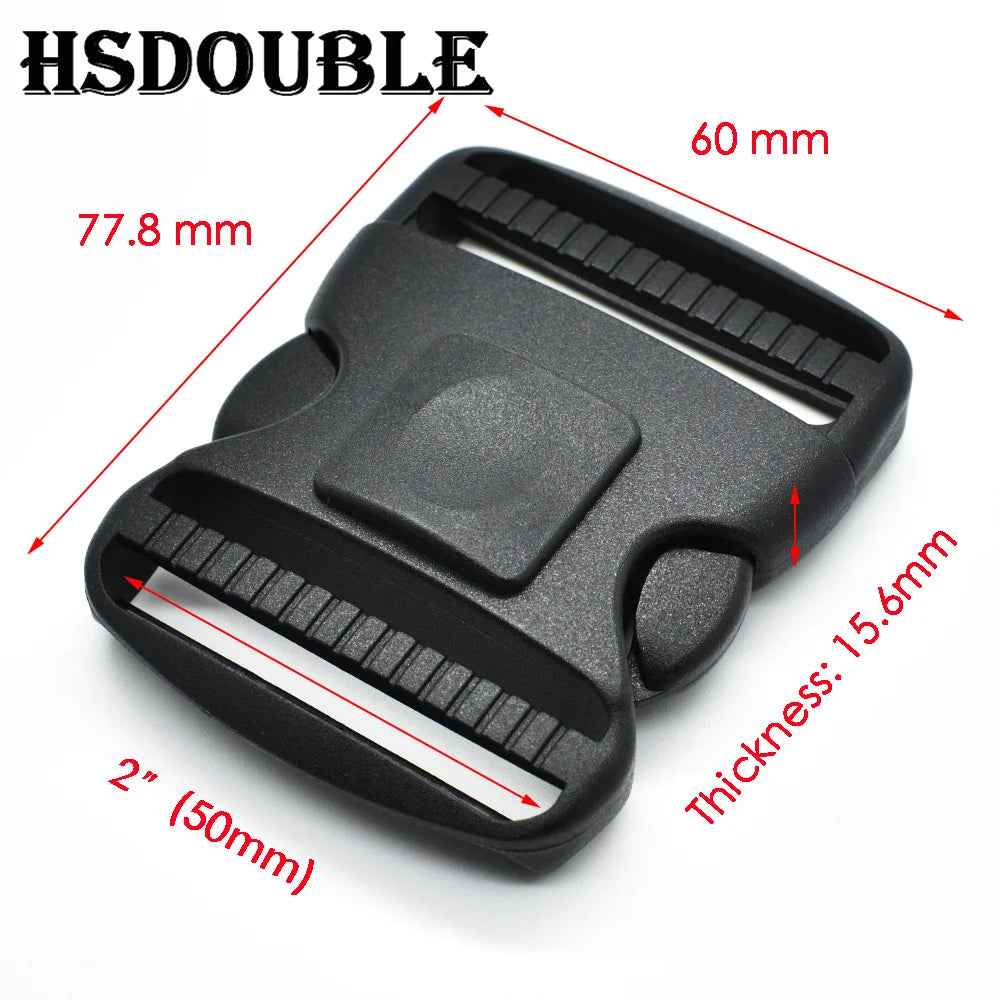 Plastic Dual Adjustable Side Release Buckles Molle Tatical Backpack Belt Bag Parts Strap Webbing