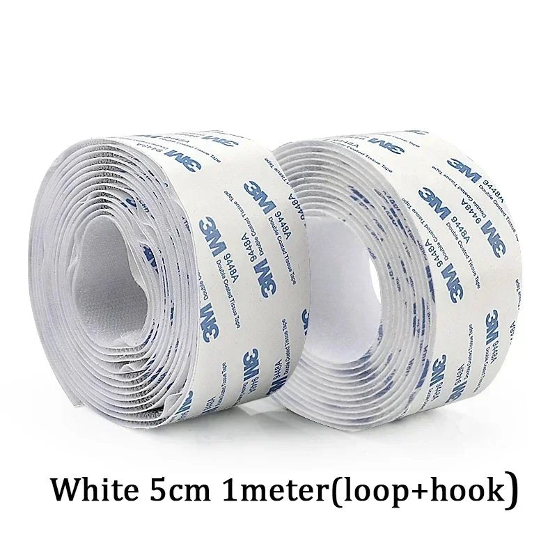 1M Extra Strong Self Adhesive Hook and Loop Fastener Tape Nylon Sticker Self Adhesive Strips DIY Craft 16/20/25/30/35/50mm