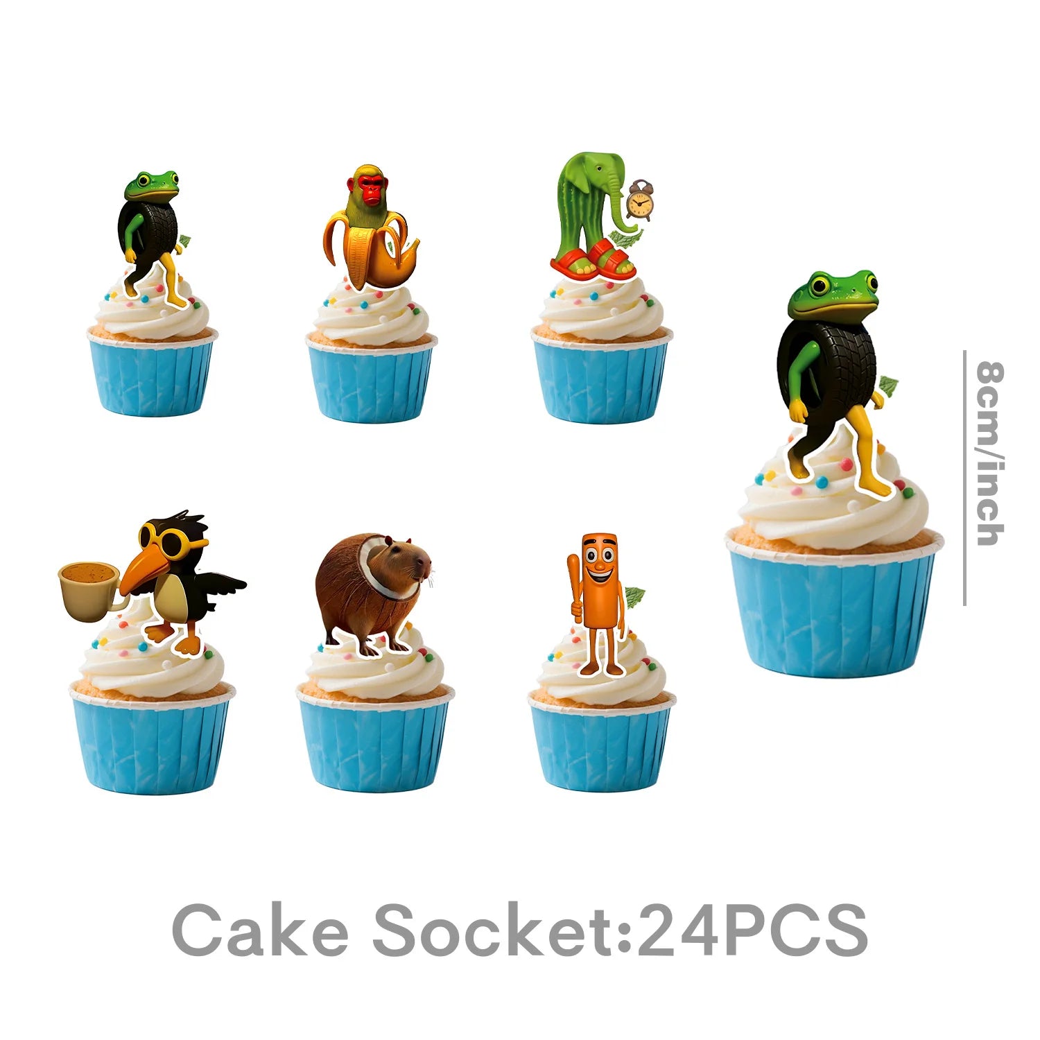 New Italian Brainrot Tablecloth Decorations Tung Tung Sahur Tralalo Theme Table Cover Tableware Set for Kids Birthday Party Gift