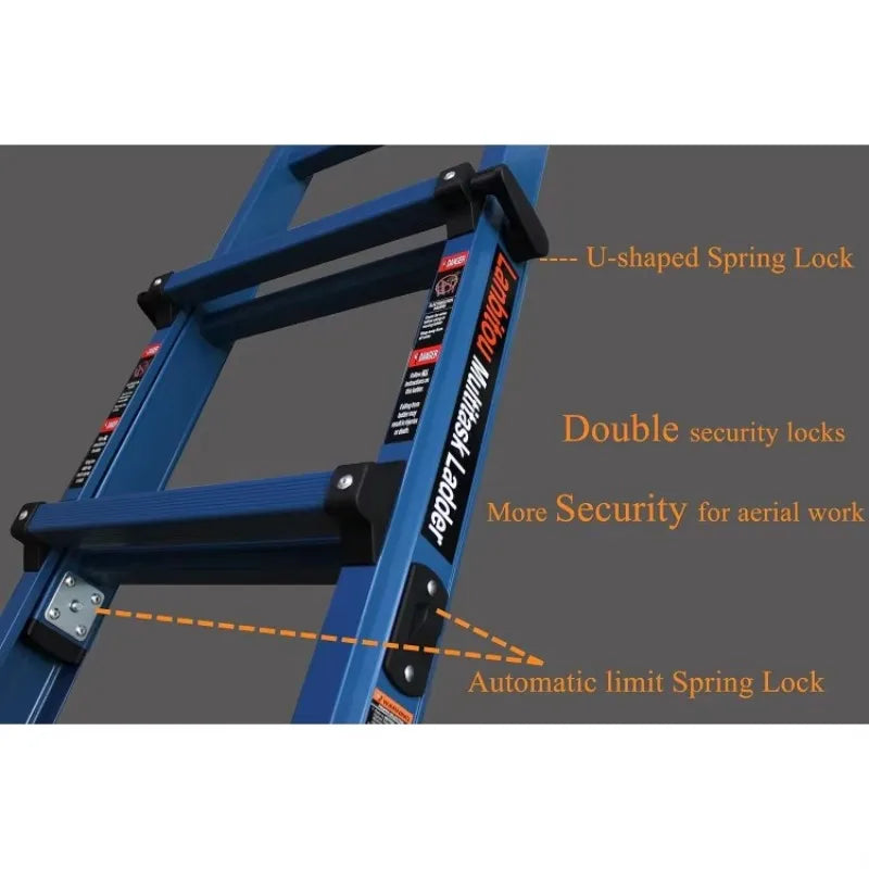 Hot Sale.A Frame 4 Step Ladder Extension,Storage Folding Ladder,300 lbs Security Load,14 FT Anti-Slip Multi Position Ladder