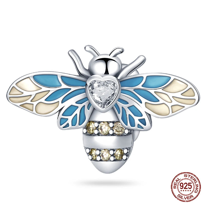 Original Ocean Series Fit 3mm Bracelet 100% Authentic 925 Sterling Silver Turtle Crab Mermaid Charm Beads DIY Jewelry Gift