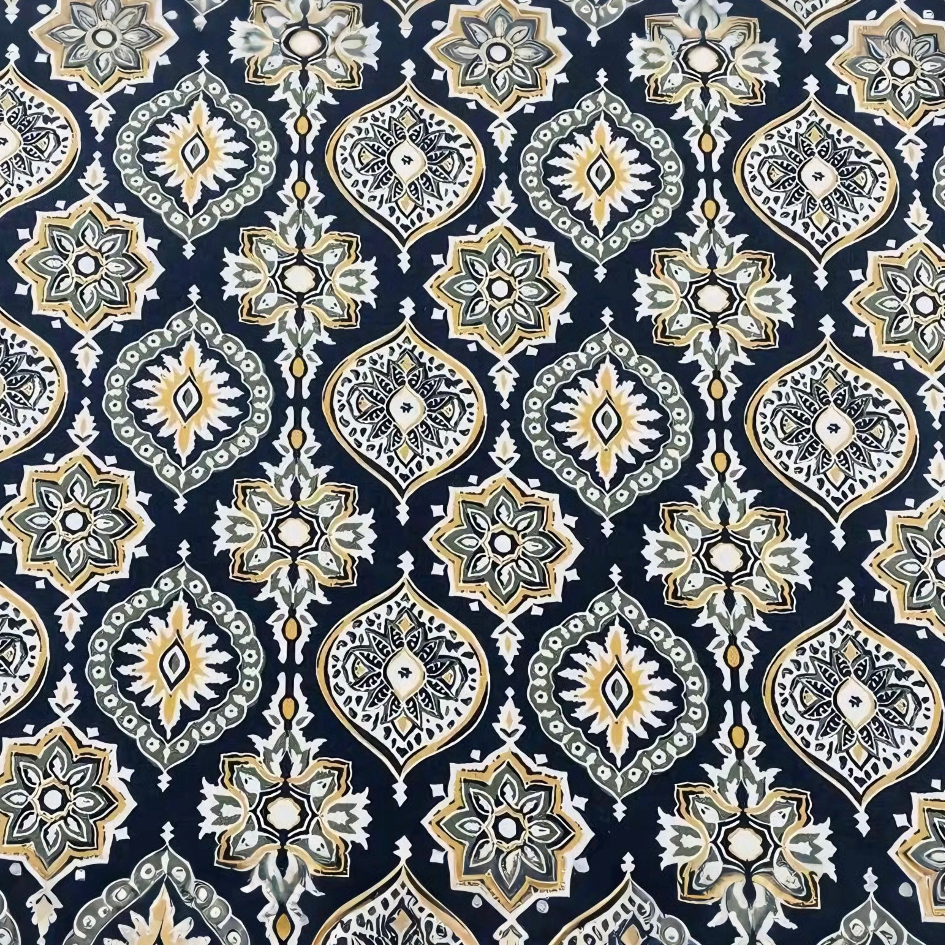 Ethnic inspired Patterned 100% Cotton Fabrics Perfect for DIY Fashion Garment Design Stylish Home Decor Intricate Handicraft