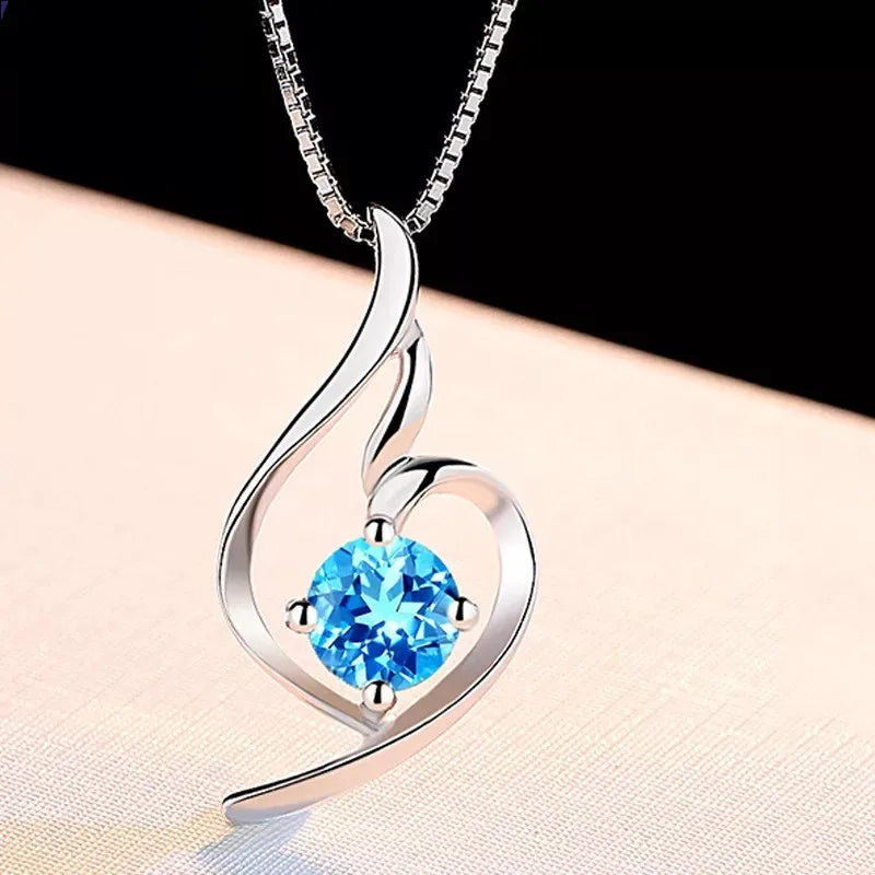 925 Sterling Silver Necklace Pendant Zircon High Quality Chain For Women Luxury Fashion Wedding Engagement Jewelry Party Gifts