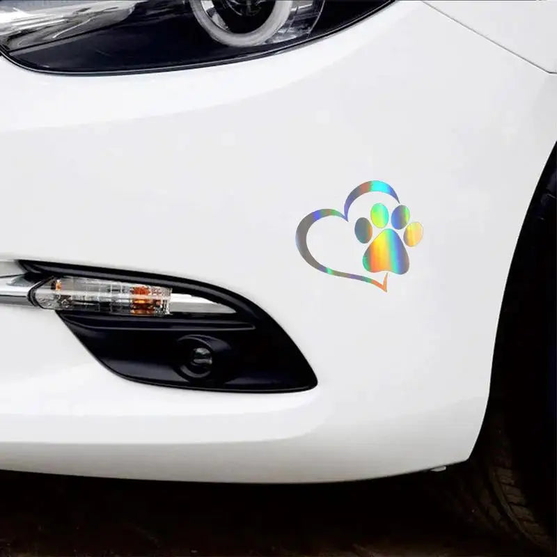 Wall Sticker Print Pet Paw With Heart Dog Cat Vinyl Decal Car Window Bumper Wall Sticker Decor For Home Wallpaper Cute ﻿