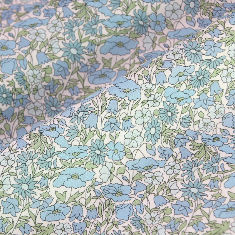 poppy forest pink flowers print custom tana liberty London print fabric 100% cotton lawn for baby dress DIY fabric