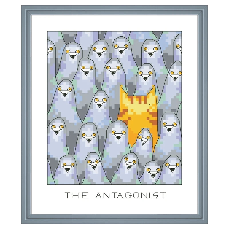 The imposter insomniac cross stitch package cartoon 18ct 14ct cloth cotton thread embroidery DIY handmade needlework