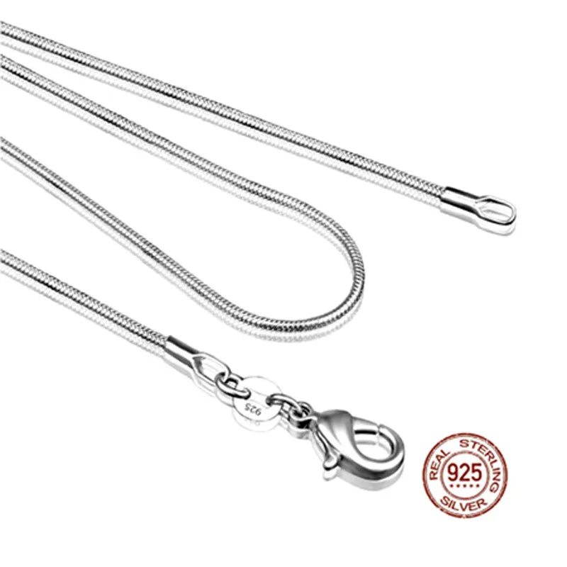 925 Sterling Silver Chain Fashion Sliver Necklace High Quality Snake Chain For Men And Women