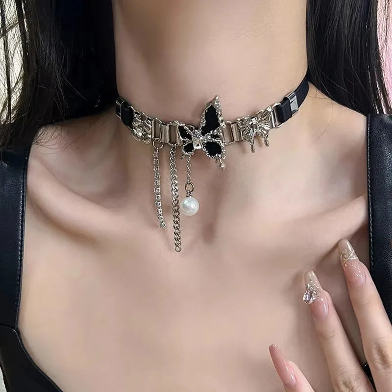 2024 New Vintage Necklace Double-Deck Pearl Tiger-Eye Luxury Court Style Unisex Choker for Women Men Couple Jewelry