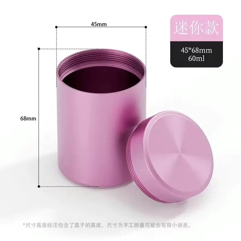 Portable Aluminum Alloy Tea Sealer Can  Mini Herbal Tea Storage Box with Airtight Lid - Gift Packaging Органайзери