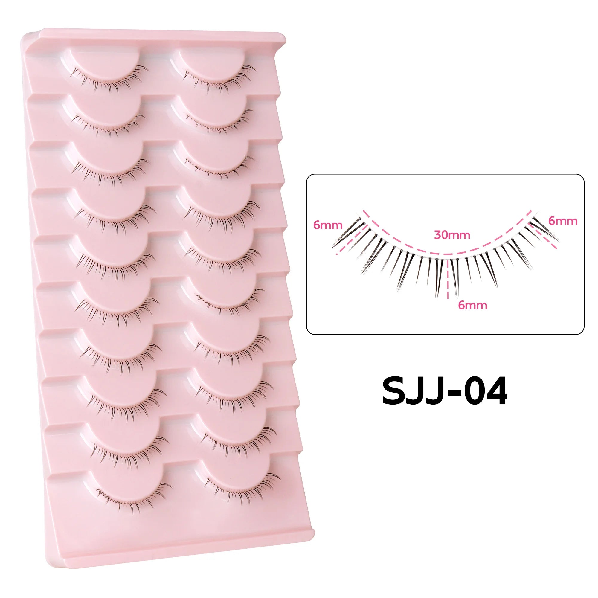 10Pairs Bottom Eyelashes Manga Lower Lashes Clear Band Wispy Small Flame Under Eye Lashes Korean Makeup Cosplay Tools