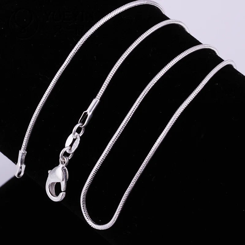 925 Sterling Silver Chain Fashion Sliver Necklace High Quality Snake Chain For Men And Women