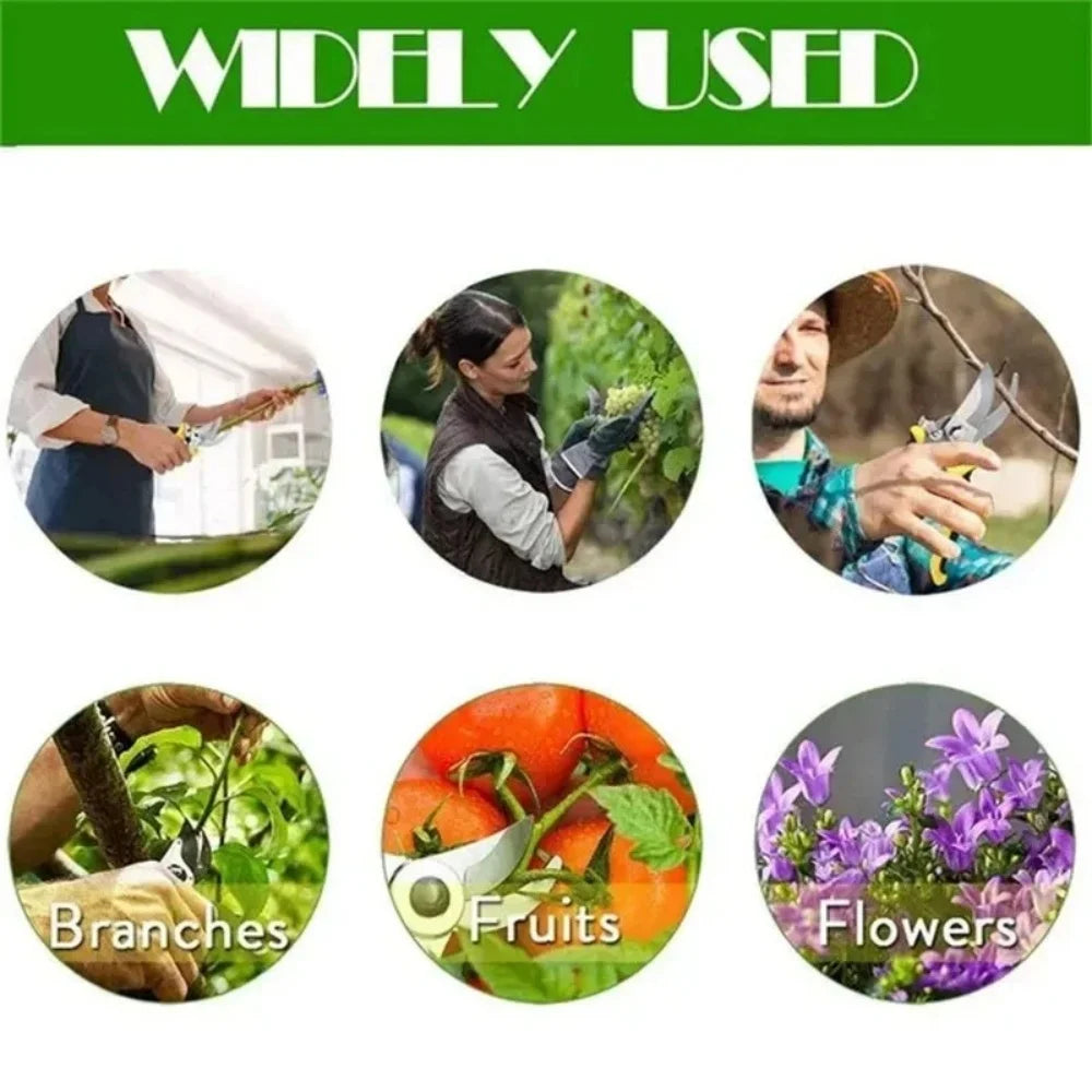 Gardening Shears Ergonomic Handle with Sharp Blades Durable Garden Pruning Shears For Harvesting Flower Fruit Labor Saving Tool