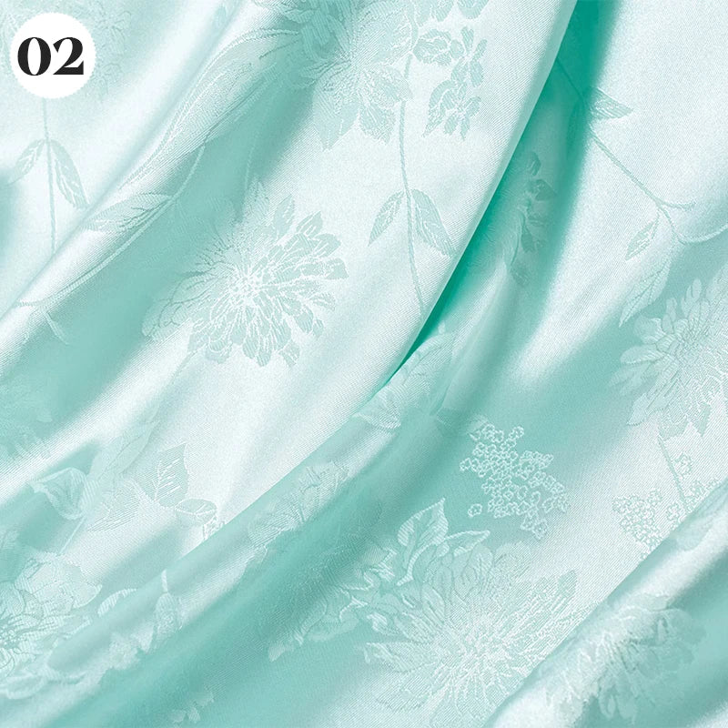 Floral Pattern Jacquard Damask Fabric Faux Silk Satin Brocade Fabric For DIY Sewing Cheongsam Hanfu Wedding Dress Garment Decor