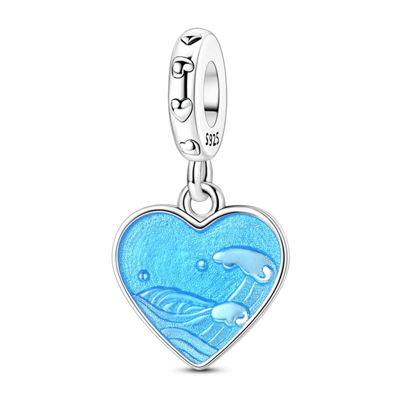 Ocean Trendy 925 Silver Dolphin Crab Boat Beach Charms Beads Fit 3mm Original Bracelets DIY Thoughtful Fine Jewelry Making Gifts