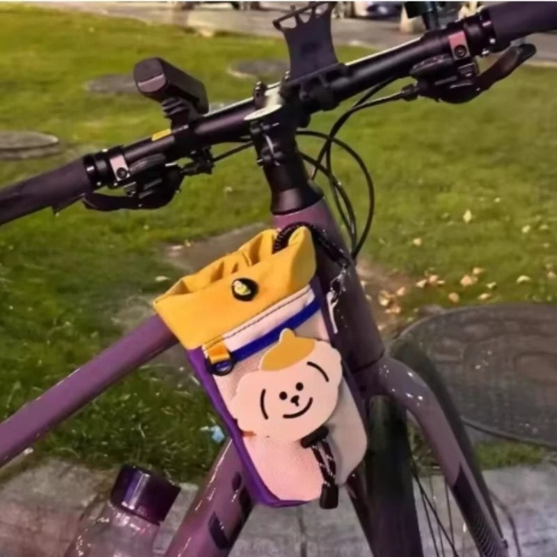 Bicycle Water Bottle Bag, Tote Bag, Cartoon Riding Equipment Mountain Bag, Road Bike Front Bag Accessories Bicycle Bags Panniers