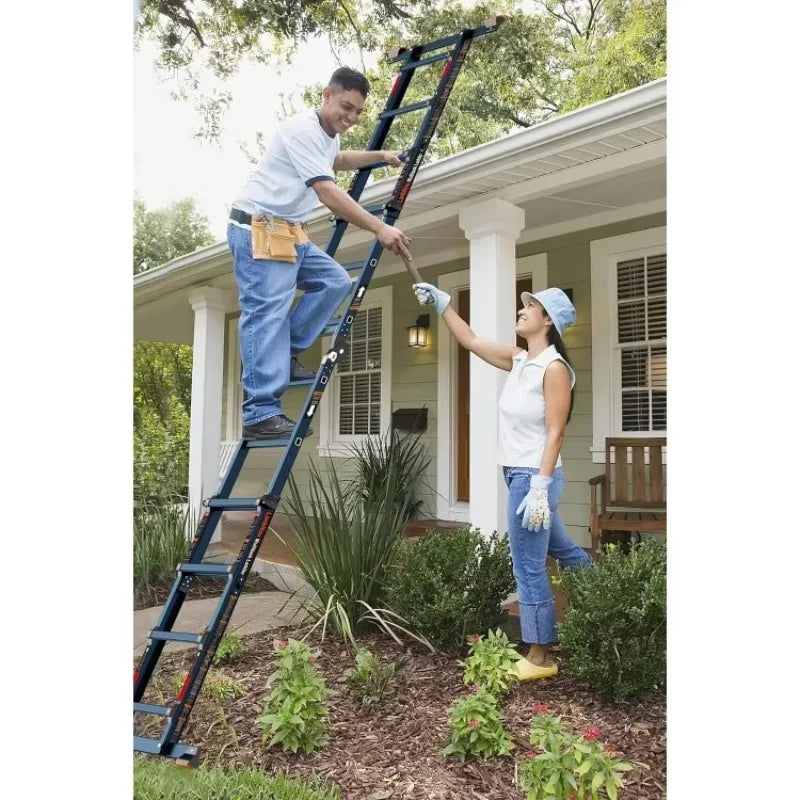 Hot Sale.A Frame 4 Step Ladder Extension,Storage Folding Ladder,300 lbs Security Load,14 FT Anti-Slip Multi Position Ladder