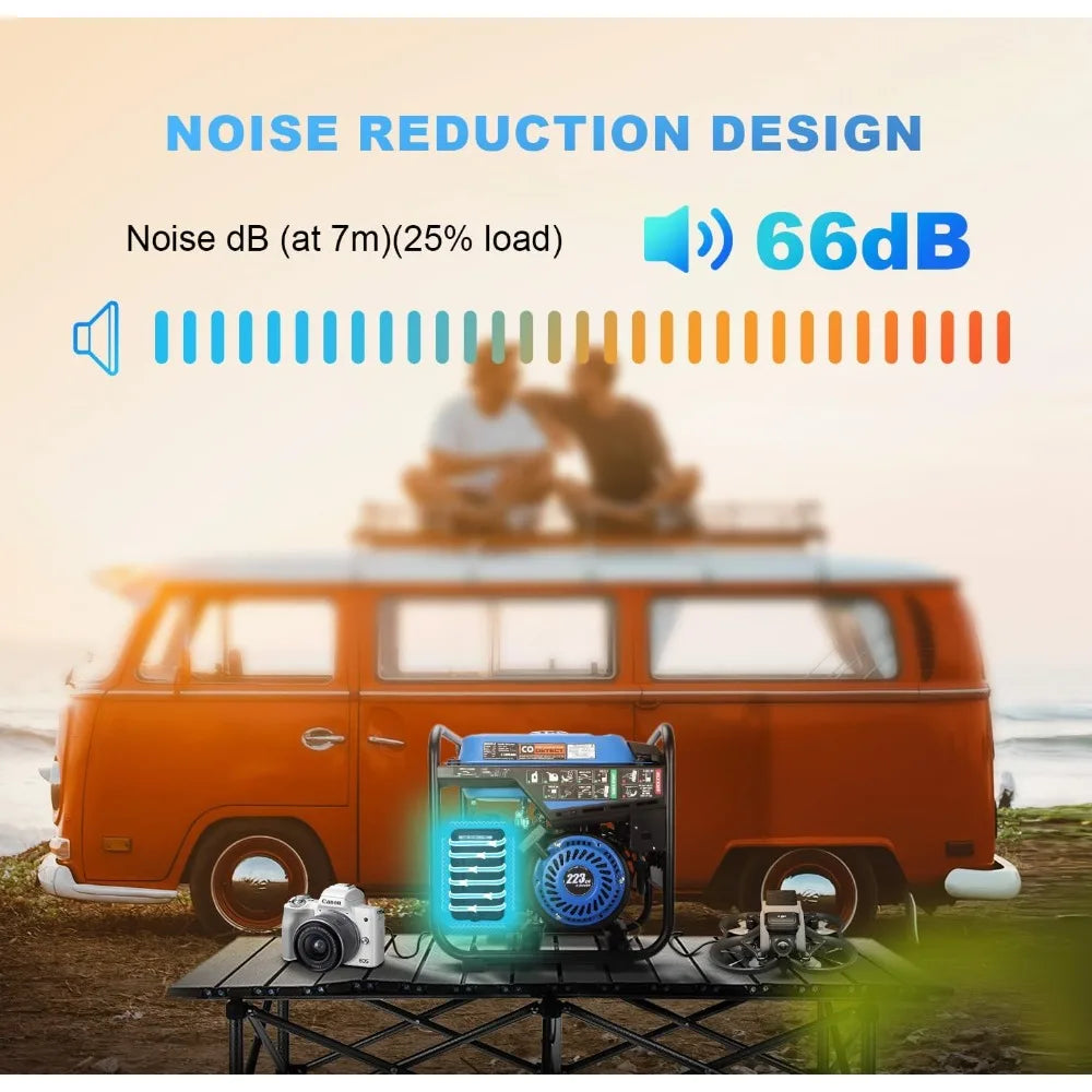 DK Upgraded Version 4000W Inverter Generator, Open Frame & Lighter Design, EPA Compliance, 30 Amps, for Outdoor Backup Camping J