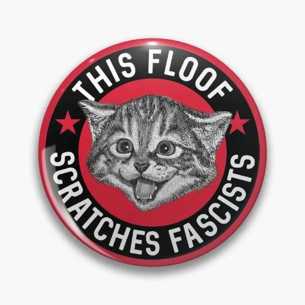 Antifa Kitten  Soft Button Pin Jewelry Lover Hat Lapel Pin Cartoon Brooch Fashion Funny Cute Decor Collar Creative Badge Clothes