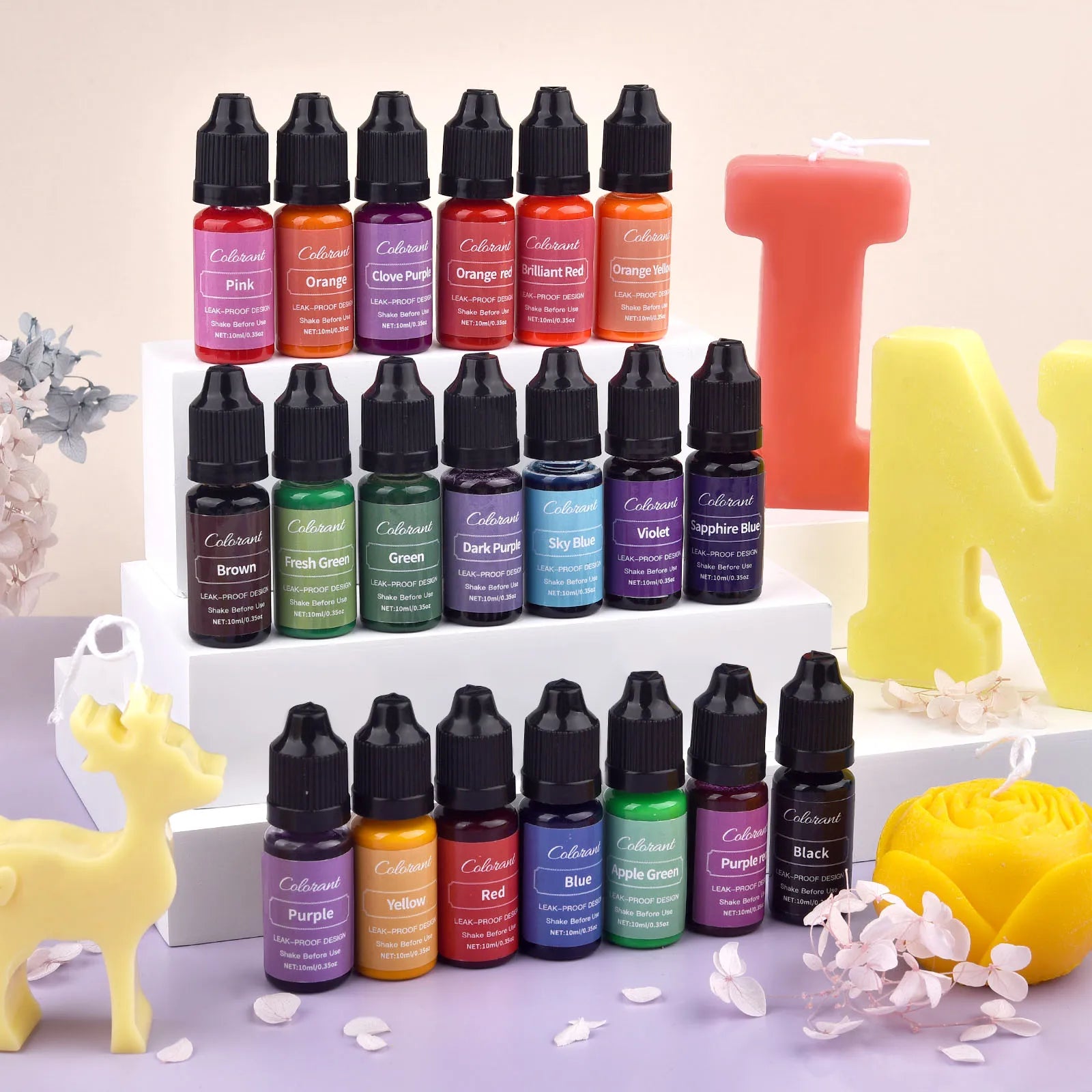 Epoxy Resin Pigment Kits Candle Dye Liquid Colorant DIY UV Epoxy Resin Mold Jewelry Making Candle Soap Making Dye Pigment Sets